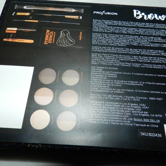 Brows Stencils Complete 19 Pc Complete Brow Kit Profusion Cosmetics🆕📦🏃🏻⚡💨🚚 - Picture 11 of 15